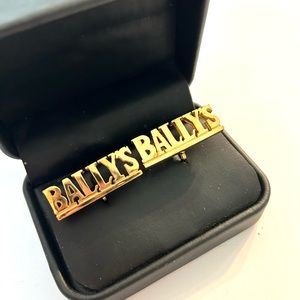 Authentic BALLYs Sterling Silver Gold Tone Mens Cufflink